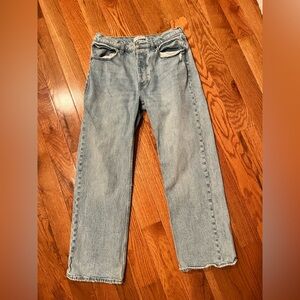 Abercrombie light wash low rise straight leg jeans